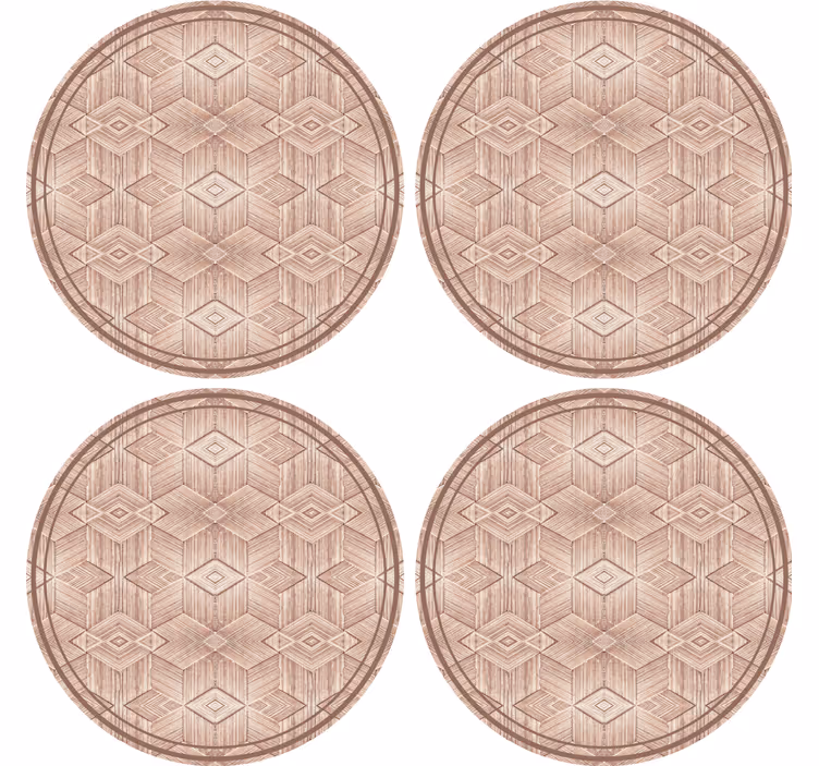 Sous verre surface circulaire à motifs géométriques - TenStickers
