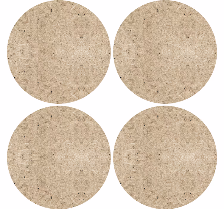 Sous verre bière ensemble de cercles en fibre naturelle - TenStickers