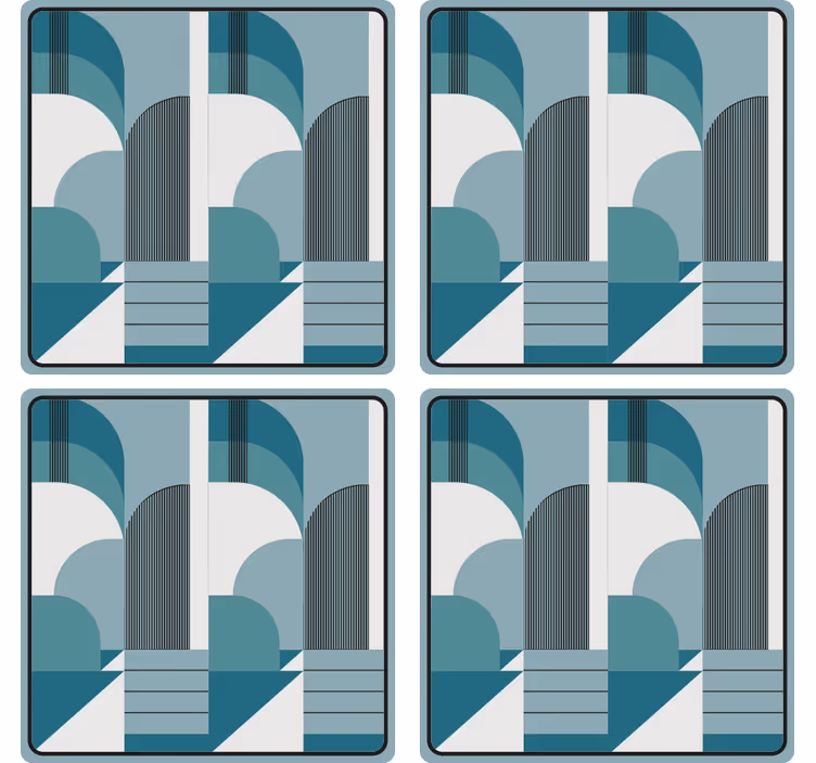 Sous verre moderne motifs d'arc géométriques - TenStickers