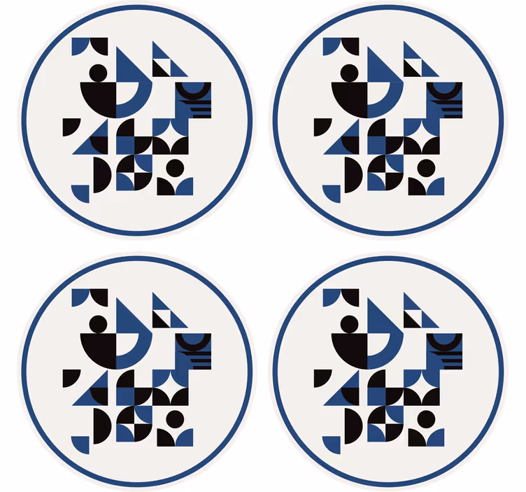 Sous verre moderne agencement de formes géométriques - TenStickers