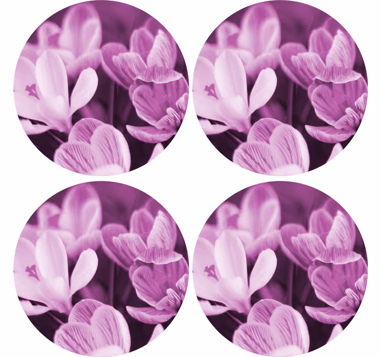 Sous verre Élément floral vibrant - TenStickers