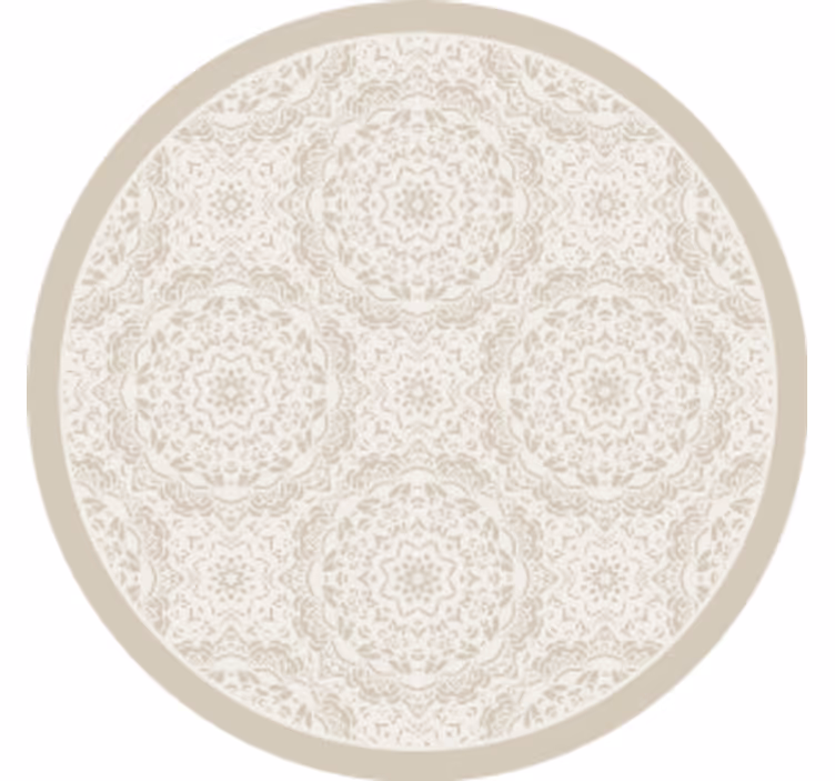 Sous verre surface ronde à motifs complexes - TenStickers