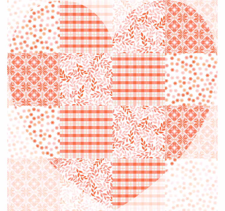 Sous verre noël motif patchwork cœurs - TenStickers