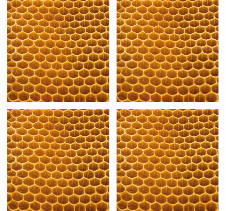 Sous verre bière motif nid d'abeille - TenStickers
