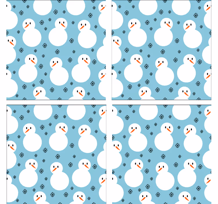 Sous verre noël motif bonhommes de neige - TenStickers
