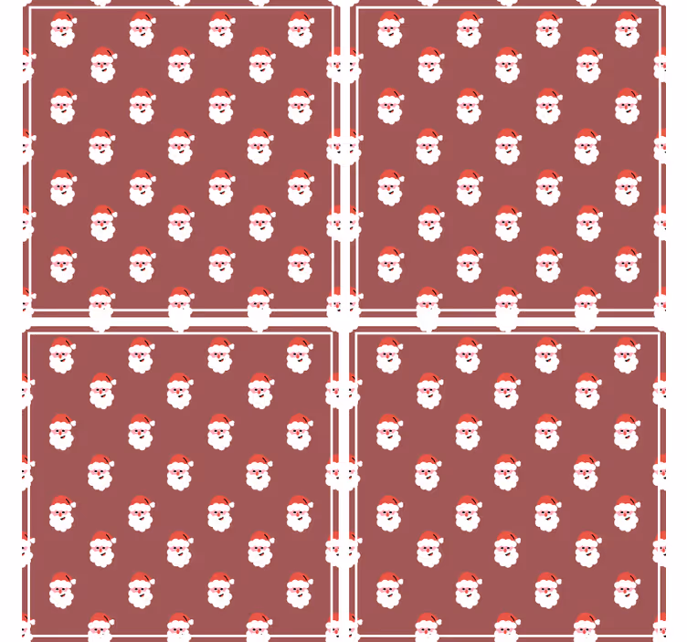 Sous verre noël motif visages de noël - TenStickers