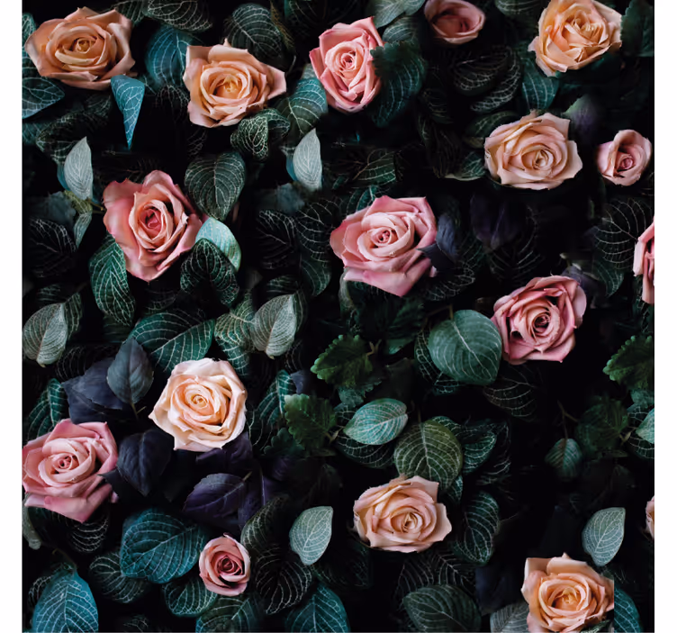 Sous verre bière motif floral romantique - TenStickers