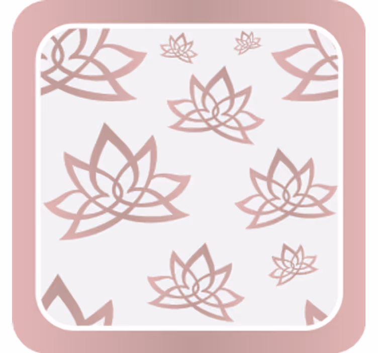 Sous verre motif de fleurs de lotus - TenStickers