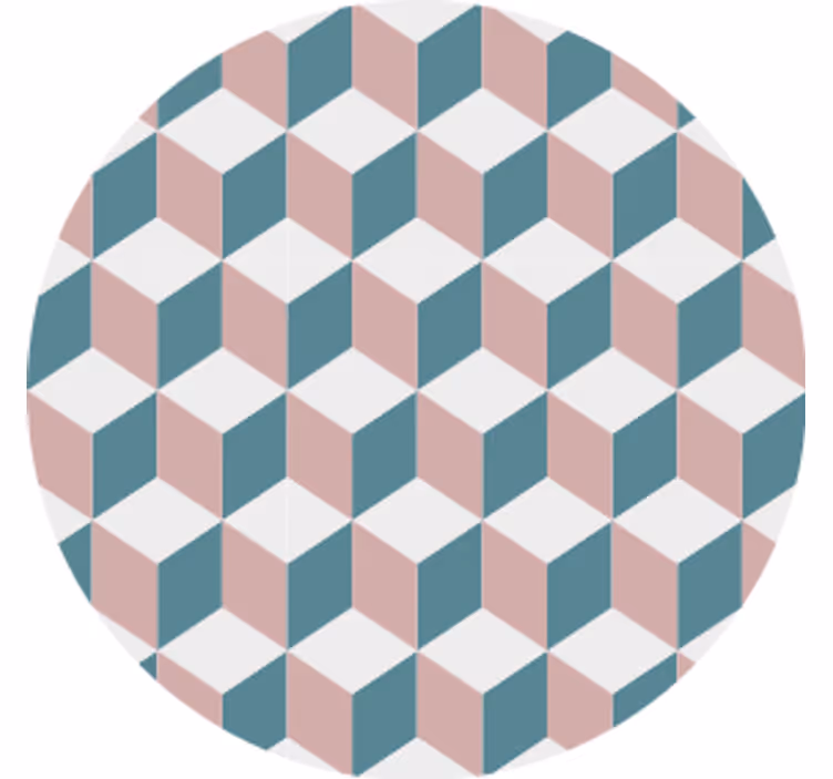 Sous verre motif de cubes géométriques - TenStickers