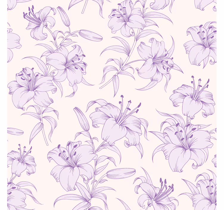 Sous verre motif lys Élégant - TenStickers