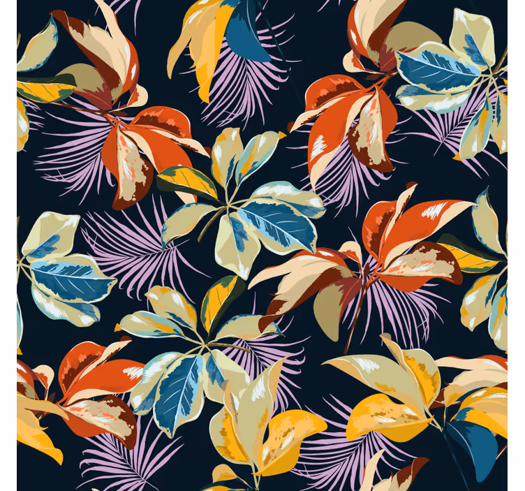 Sous verre motif de feuilles colorées - TenStickers