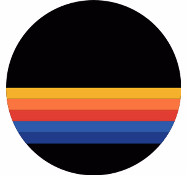 Sous verre motif circulaire rayé coloré - TenStickers
