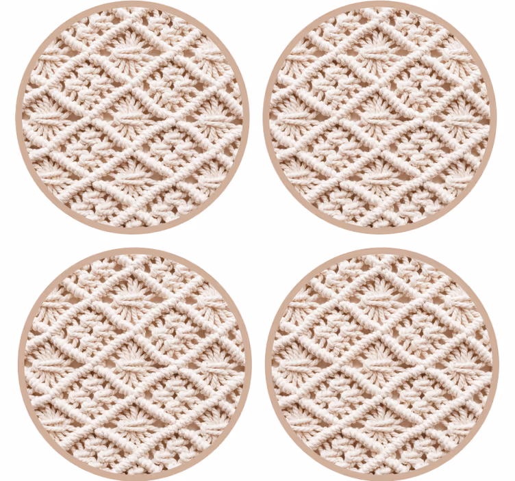 Sous verre motif de crochet complexe - TenStickers