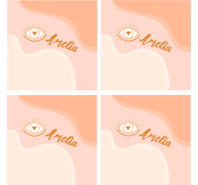 Sous verre personnalisable courbes douces personnalisées - TenStickers