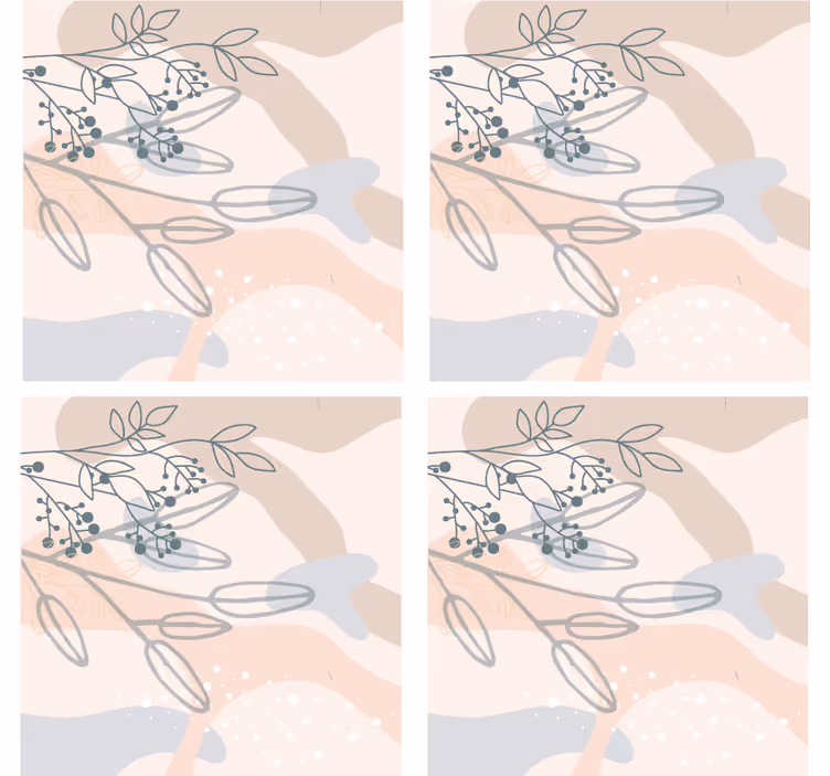 Sous verre motifs floraux abstraits - TenStickers