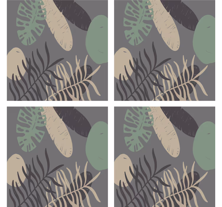 Sous verre motif texturé feuillu - TenStickers