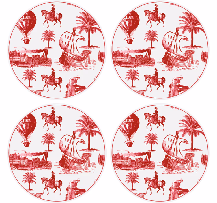 Sous verre vintage scène nautique vintage - TenStickers
