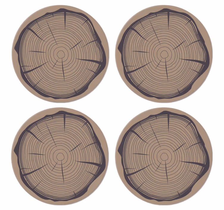 Dessous de verre vintage troncs d'arbres - TenStickers