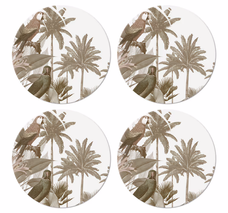 Dessous de verre faune tropicale vintage - TenStickers
