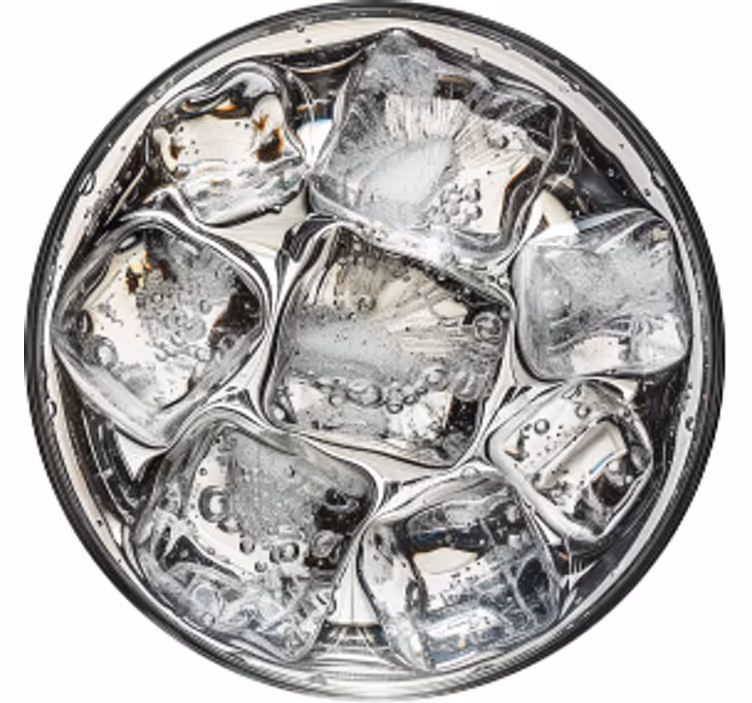 Dessous de verre fond de verre eau et glaçons - TenStickers