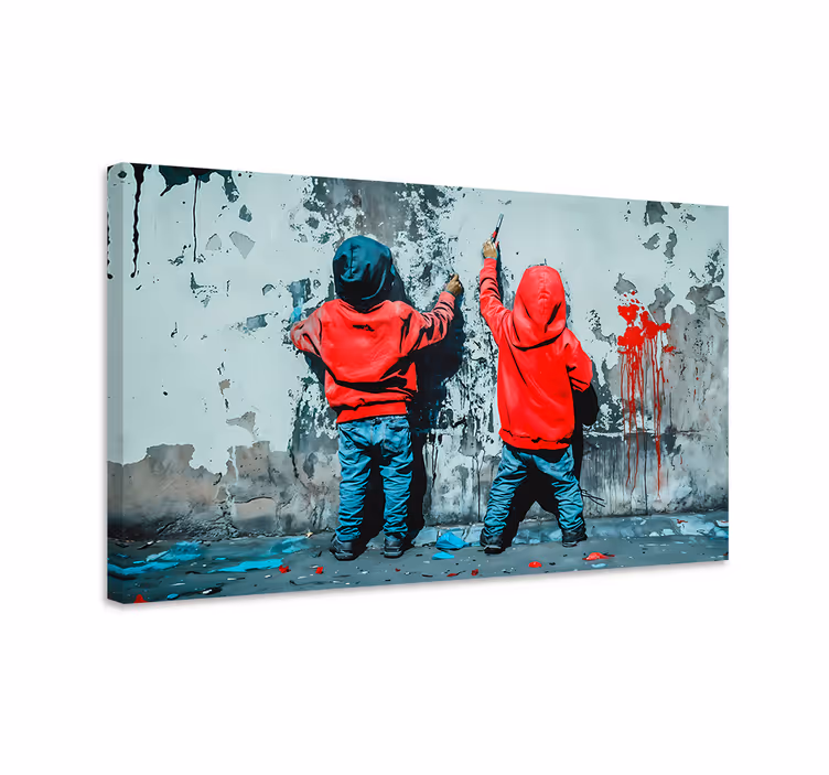 Tableau art peindre des garçons - TenStickers