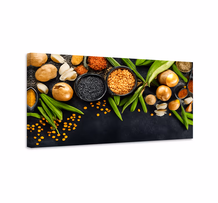 Tableau cuisine légumes et épices - TenStickers