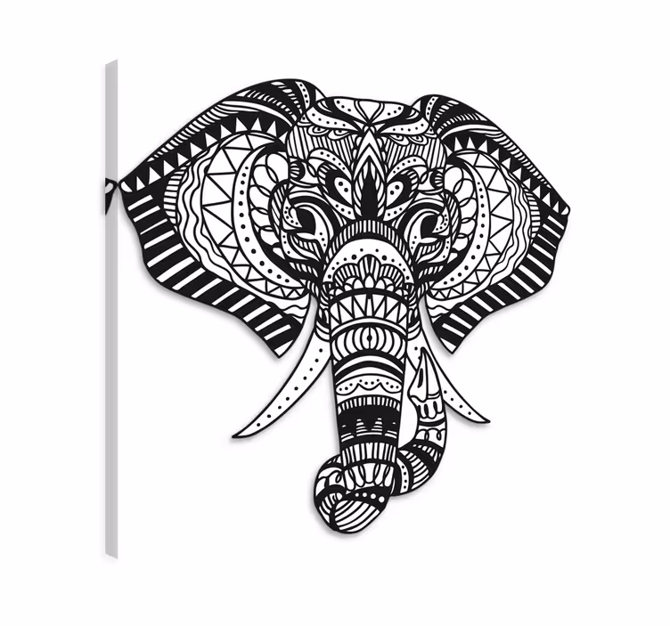 Tableau éléphants ethniques - TenStickers