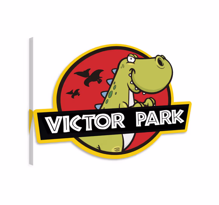 Tableau dinosaures emblème personnalisable - TenStickers