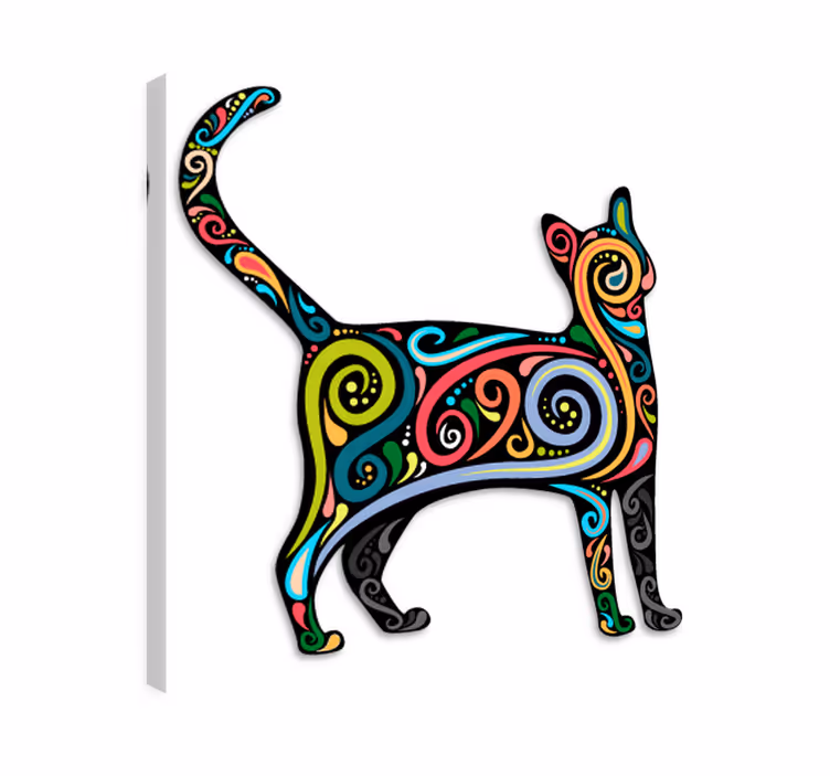 Tableau chat autocollant décoratif de chat - TenStickers