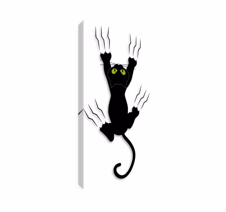 Tableau chat autocollant enfant sur le mur - TenStickers