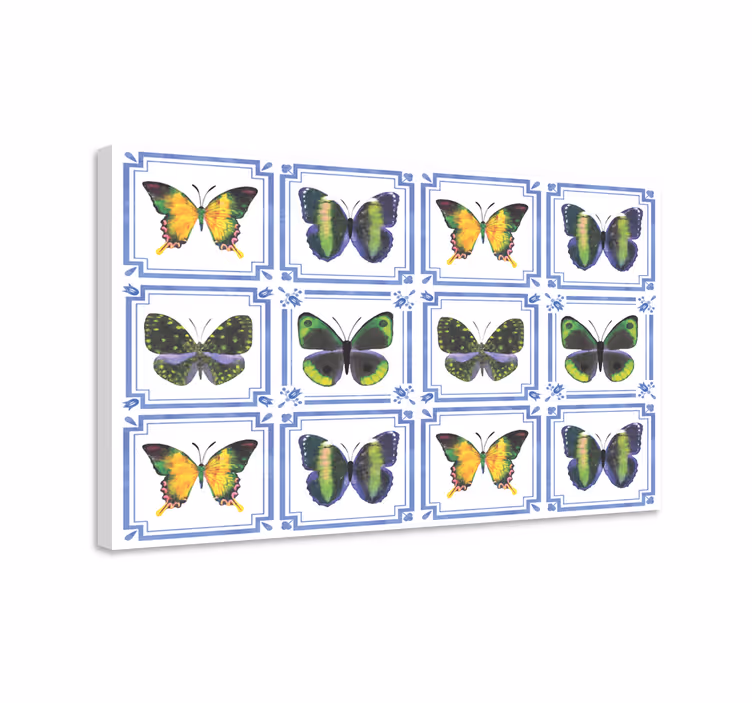 Tableau papillons carreaux de papillons colorés - TenStickers