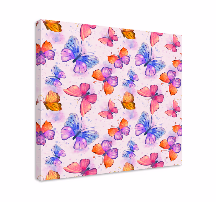 Tableau papillons aquarelle colorée - TenStickers