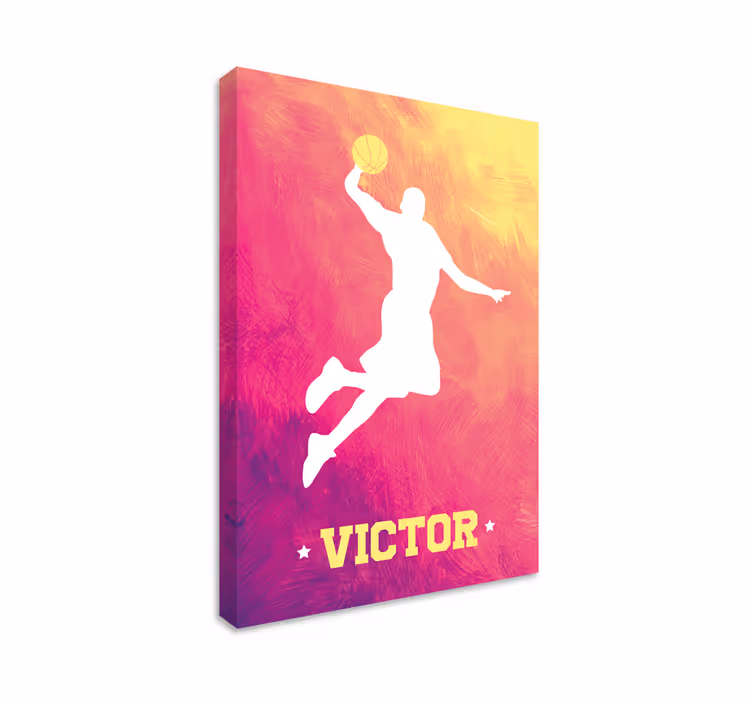 Tableau sports silhouette slam dunk - TenStickers
