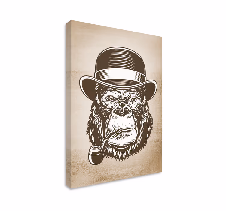 Tableau animaux gorille gentleman - TenStickers