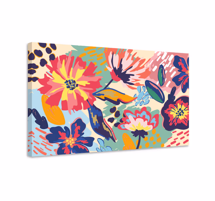 Tableau fleurs et plantes éclat floral abstrait - TenStickers