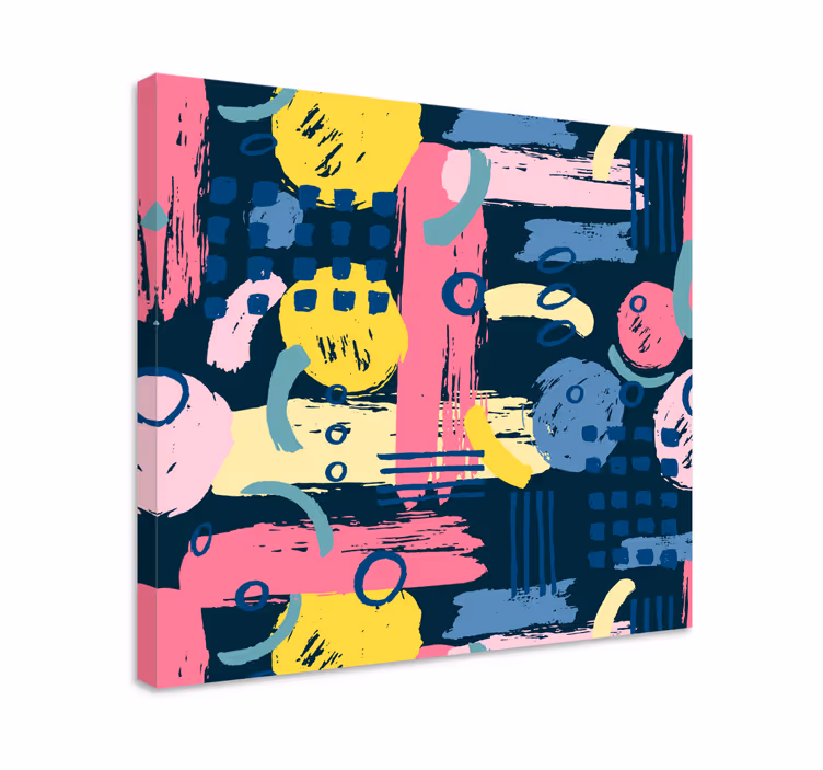Tableau abstrait formes organiques abstraites - TenStickers