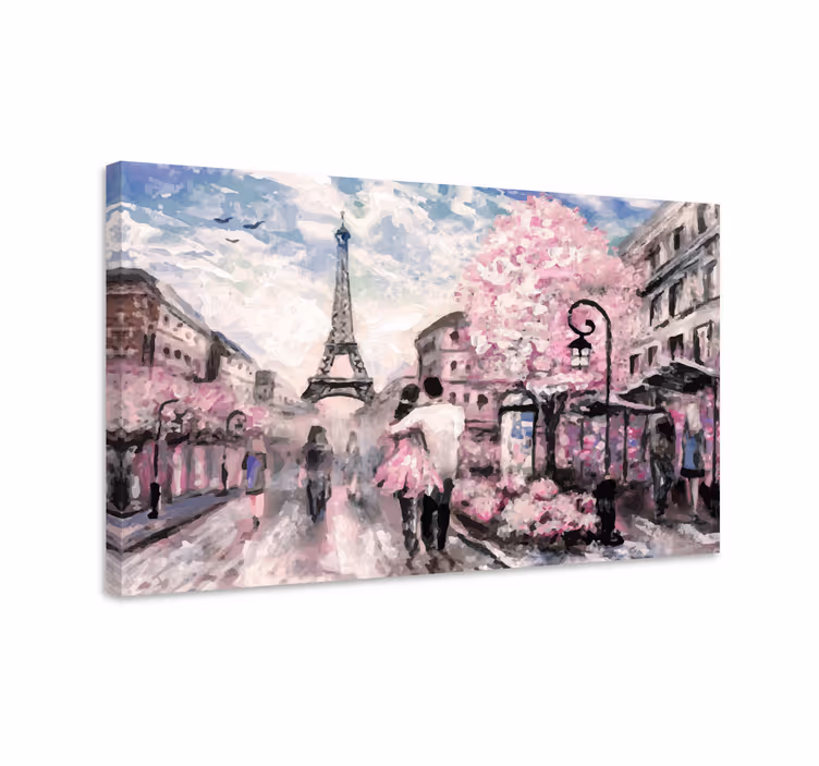 Tableau villes et pays promenade printanière à paris - TenStickers