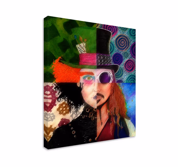 Tableau personnages Personajes johnny depp - TenStickers