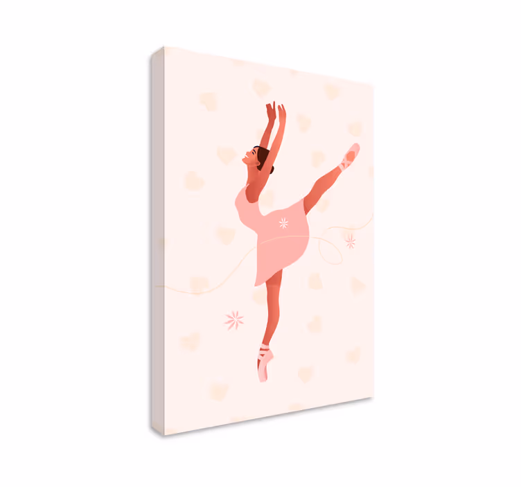 Tableau danseuse Bailarinas con corazones - TenStickers