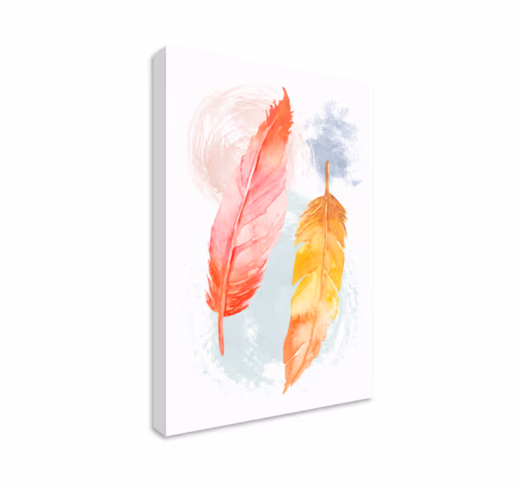 Tableau plumes design de plumes colorées - TenStickers