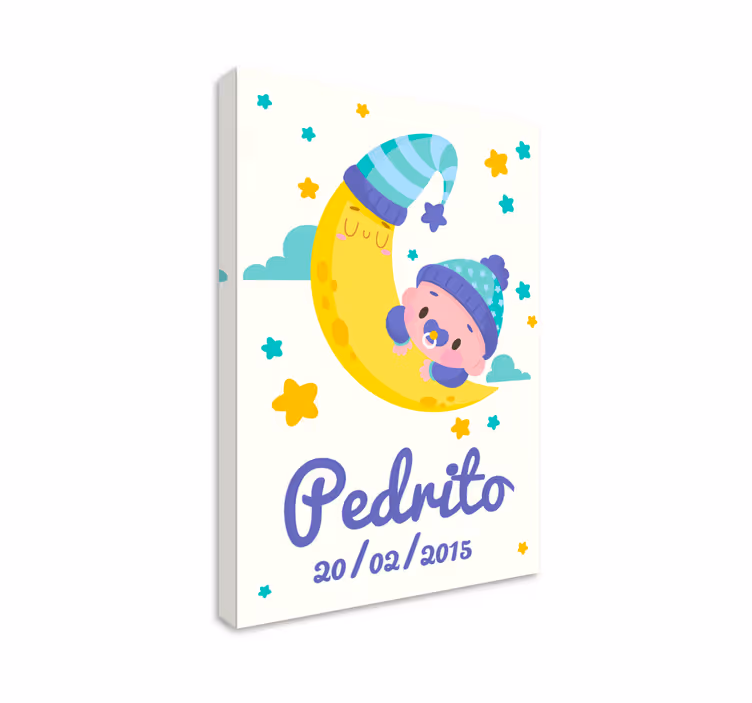Tableau bébé lune de sommeil - TenStickers