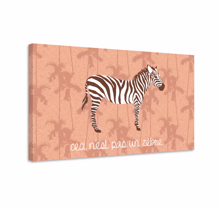 Tableau Zèbre aux paumes brunes - TenStickers