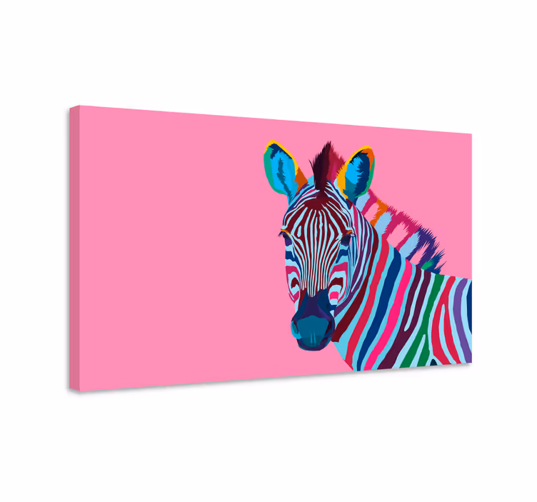 Tableau animaux image de zèbre vibrant - TenStickers