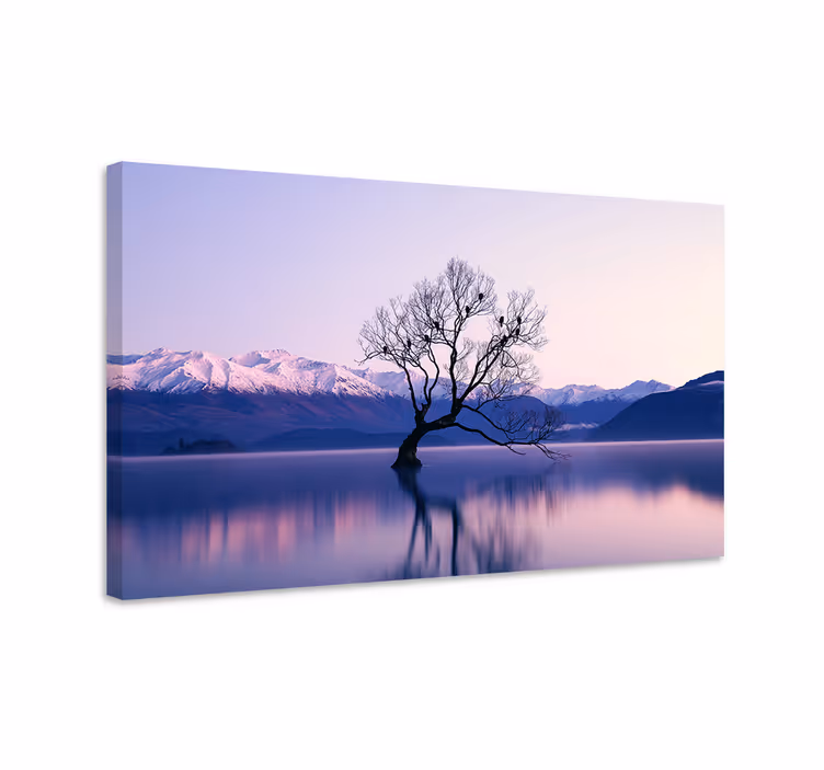 Tableau paysages réverbération montagne sereine - TenStickers