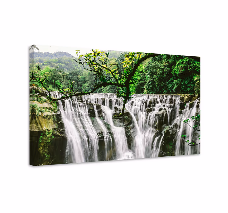 Tableau paysages scène de cascade majestueuse - TenStickers