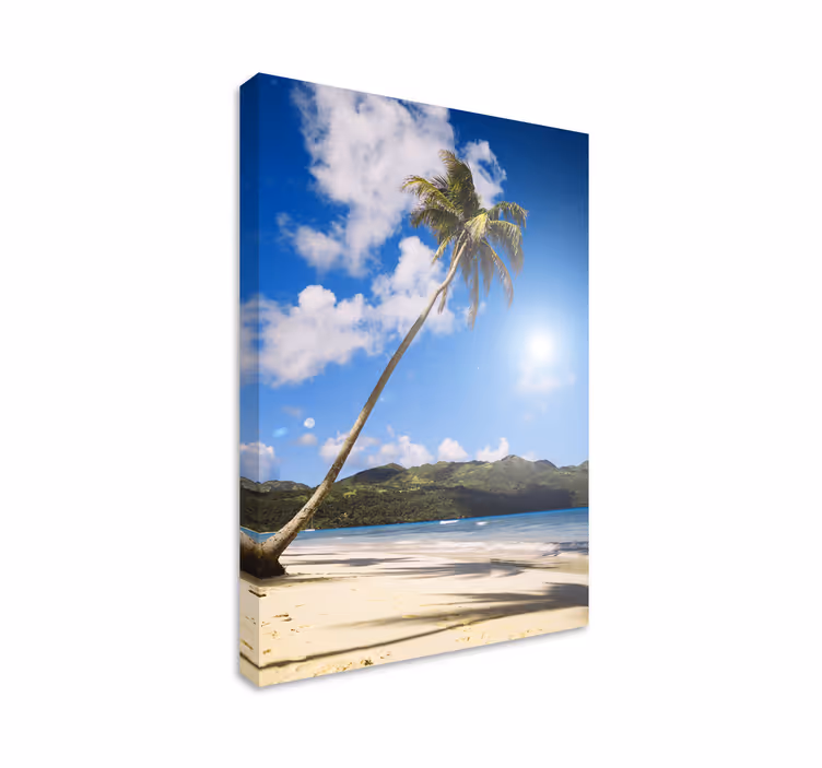 Tableau paysages oasis de plage tropicale - TenStickers