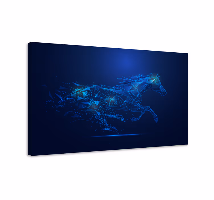Tableau chevaux cheval géométrique en mouvement - TenStickers