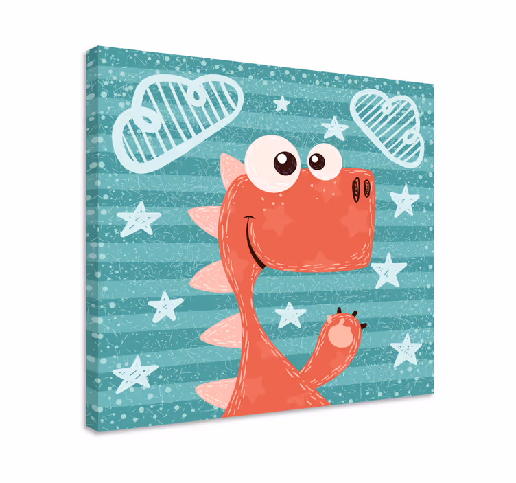 Tableau dinosaures dessin animé mignon - TenStickers