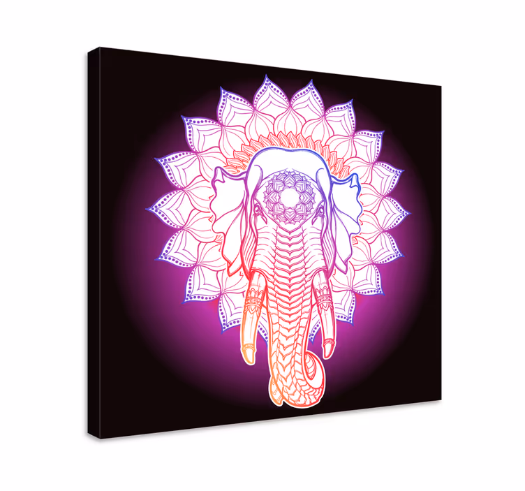 Tableau éléphants mandala Élégant d'Éléphant - TenStickers