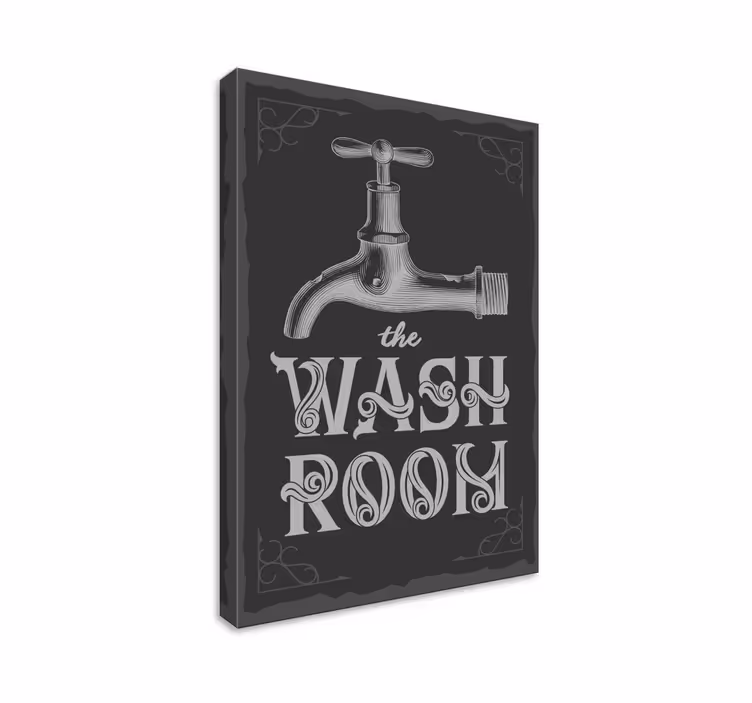 Tableau pour salle de bain motif robinet - TenStickers